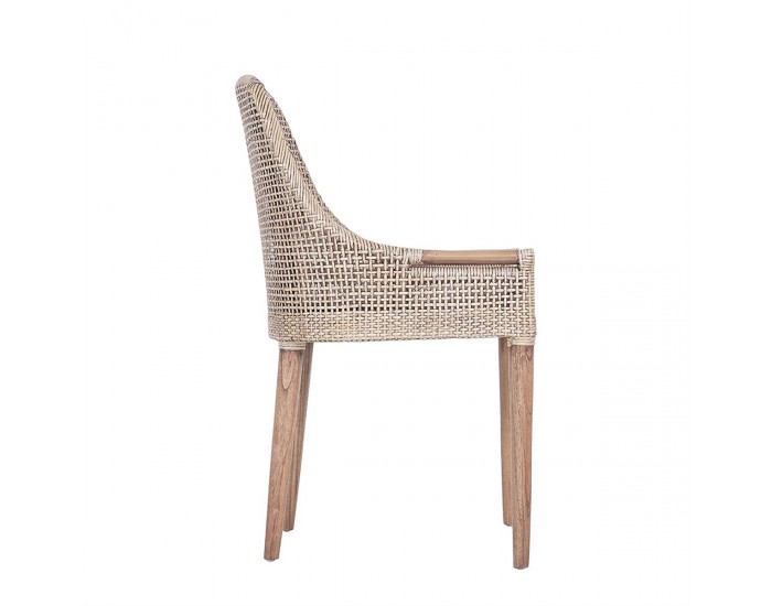 Стол EX Home модел Lesio, естествен ратан, бежов