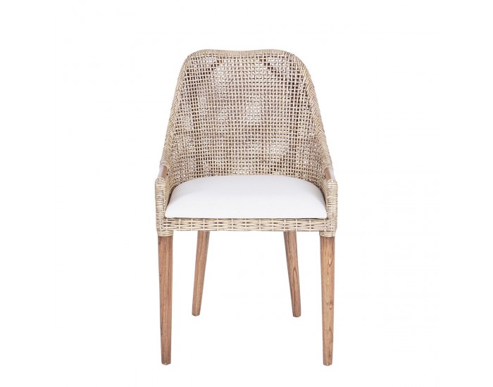 Стол EX Home модел Lesio, естествен ратан, бежов