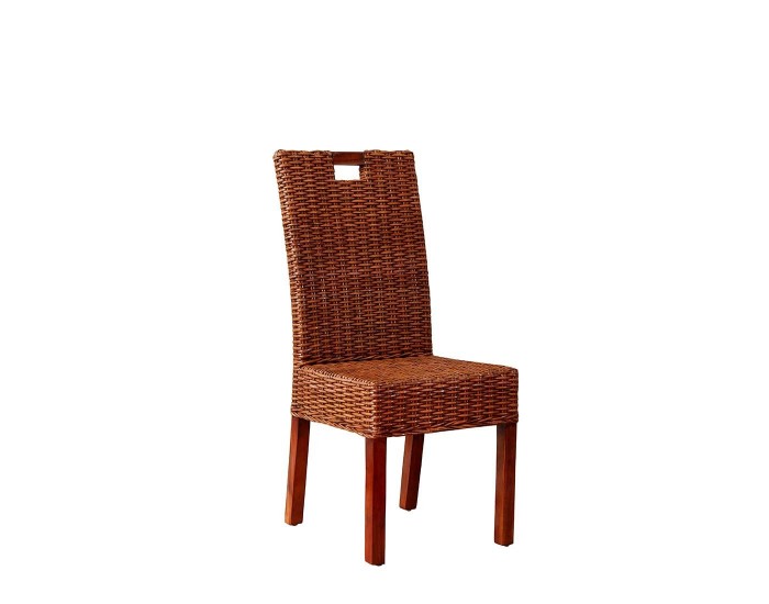 Стол EX Home модел Hendi, Естествен ратан, Махагон Стол EX Home модел Hendi, Естествен ратан, Махагон