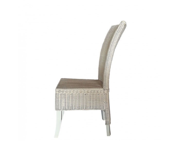 Стол EX Home модел King, Бял, Естествен ратан