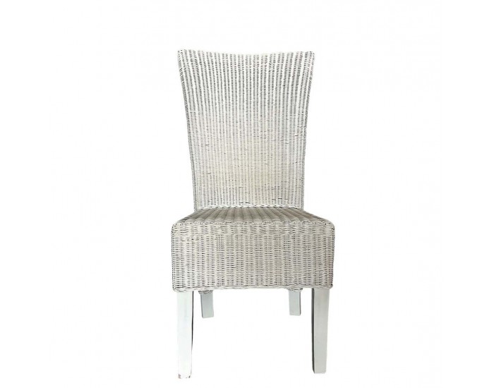 Стол EX Home модел King, Бял, Естествен ратан