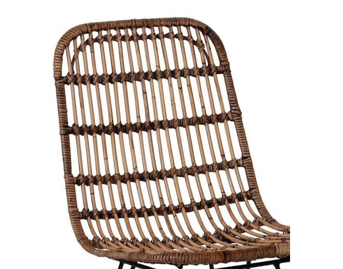 Стол EX Home модел Korfu, Естествен ратан, Метал Стол EX Home модел Korfu, Естествен ратан, Метал