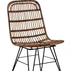 Стол EX Home модел Korfu, Естествен ратан, Метал Стол EX Home модел Korfu, Естествен ратан, Метал - Градина