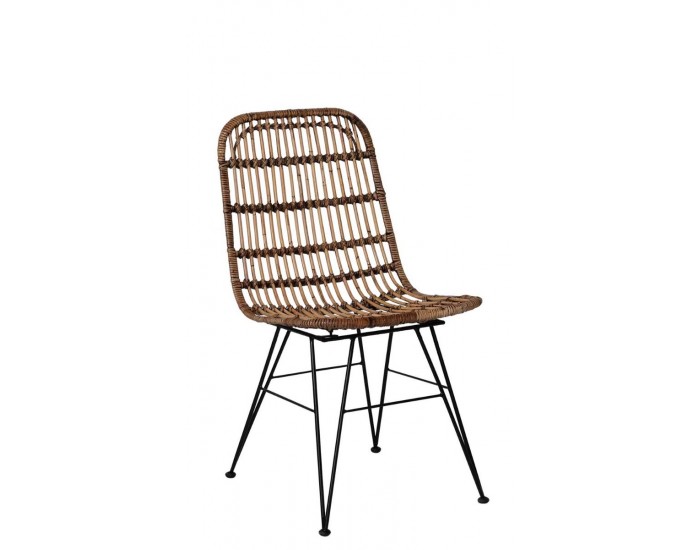 Стол EX Home модел Korfu, Естествен ратан, Метал Стол EX Home модел Korfu, Естествен ратан, Метал