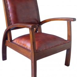 Стол EX Home модел Paus, Масив, Естествена кожа - Трапезни столове