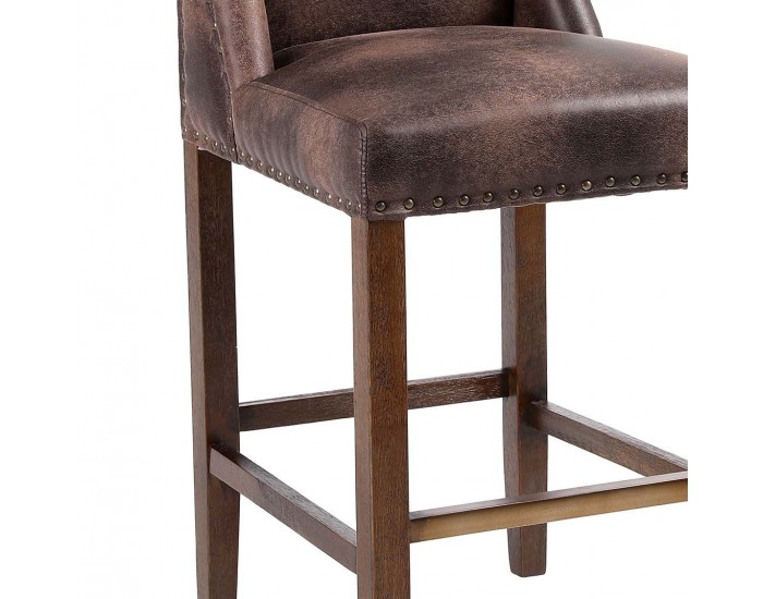 Бар Стол EX Home модел Berg Antik, Тапициран, Кафяв Бар Стол EX Home модел Berg Antik, Тапициран, Кафяв