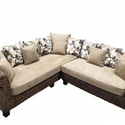 Ъглов диван EX Home модел Regal, Кафяв - Градински Дивани и Пейки