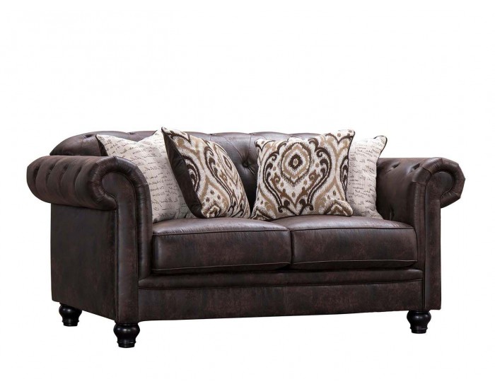 Двуместен диван EX Home модел Chesterfield Espresso