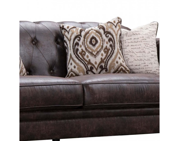 Двуместен диван EX Home модел Chesterfield Espresso