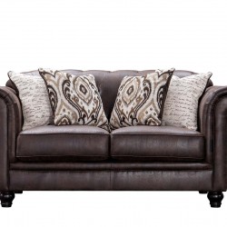 Двуместен диван EX Home модел Chesterfield Espresso - Дивани