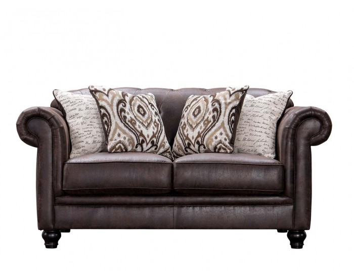 Двуместен диван EX Home модел Chesterfield Espresso