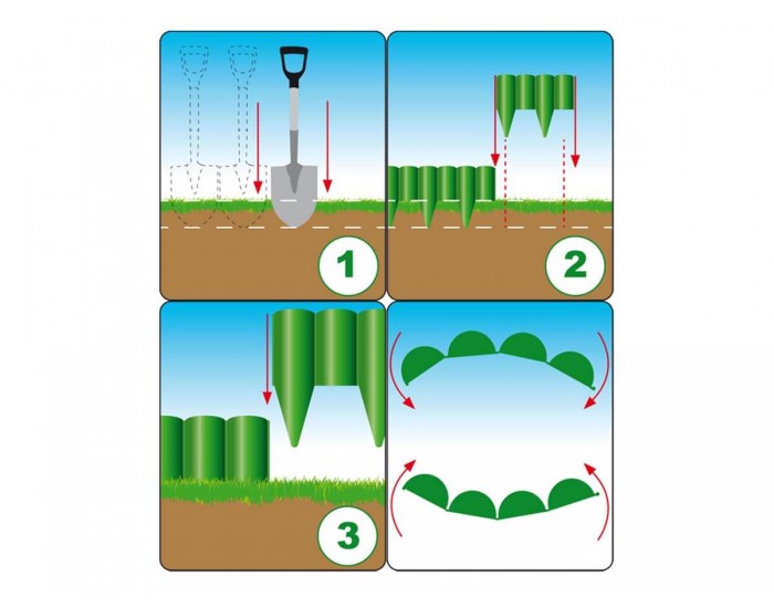 Декоративна градинска ограда PALGARDEN, дължина, 2.5м кафява